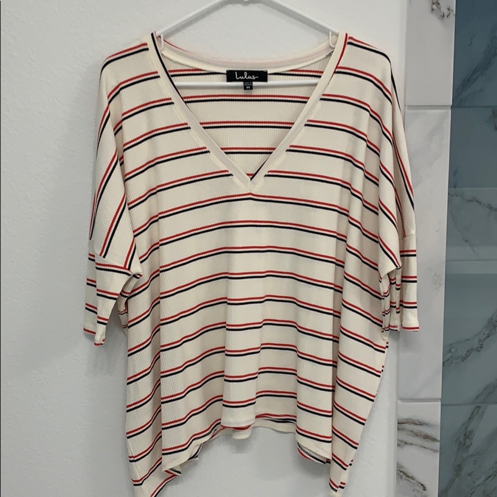 LULUS | STRIPPED BLOUSE
